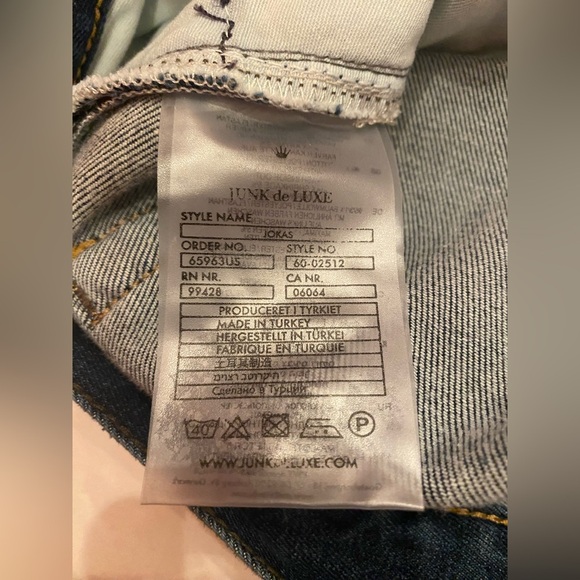 Junk De Luxe Premium Quality Skinny Fit Stretchy Jeans J-02 Men’s Size 36/32 - Picture 8 of 8